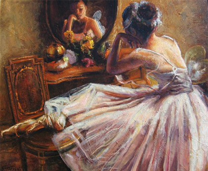 "Dancer in Mirror" by Lou Joffred